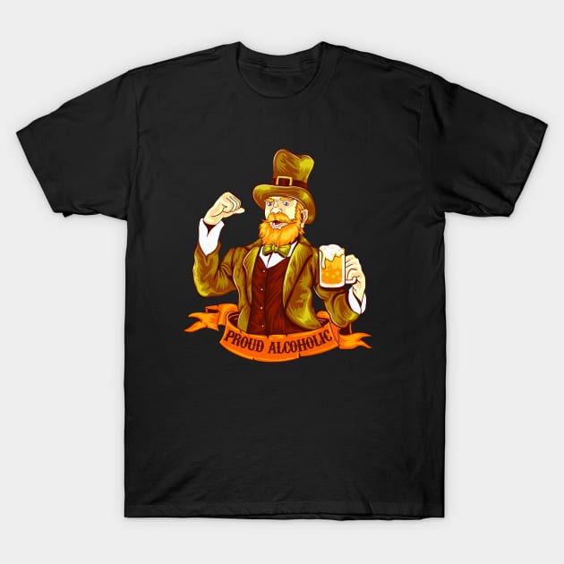 PROUD ALCOHOLIC T-Shirt by theanomalius_merch